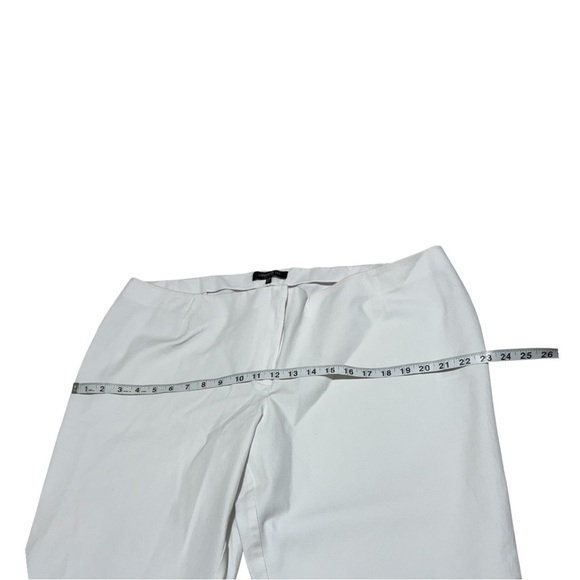 Lafayette 148 New York White Cropped Pants Plus Size 20W Stretch Trousers - Picture 2 of 11